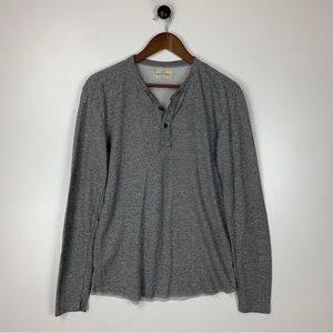 Marine Layer Men's Gray Long Sleeve Cotton Blend Henley Size Small S Casual